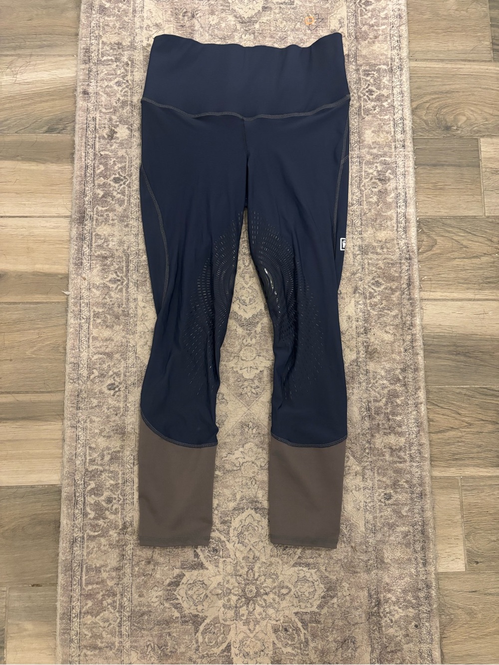 Romfh Equestrian Breeches Pants Womens XL Navy Riding Horse Full Seat Stretch